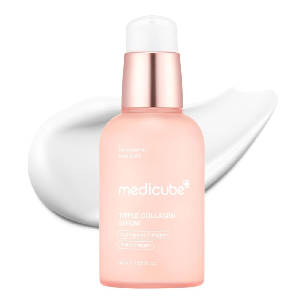 Medicube Triple Collagen Serum 1.85 fl.oz – Nourish dull skin with Triple Collagen Complex – A lightweight serum with Niacinamide and Hyaluronic Acid – Korean Skincare