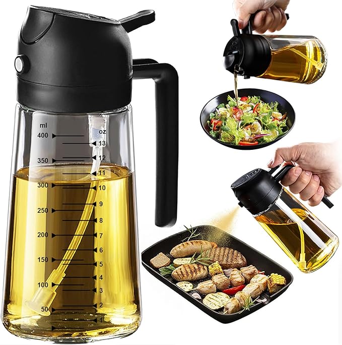 TrendPlain 16oz Glass Olive Oil Sprayer – A Smart Kitchen Tool for Healthier Cooking
